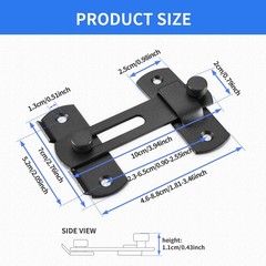 Lpraer 2 Pack 4 Inch Flip Latch Stainless Steel Gate Latches with Screws Bar …