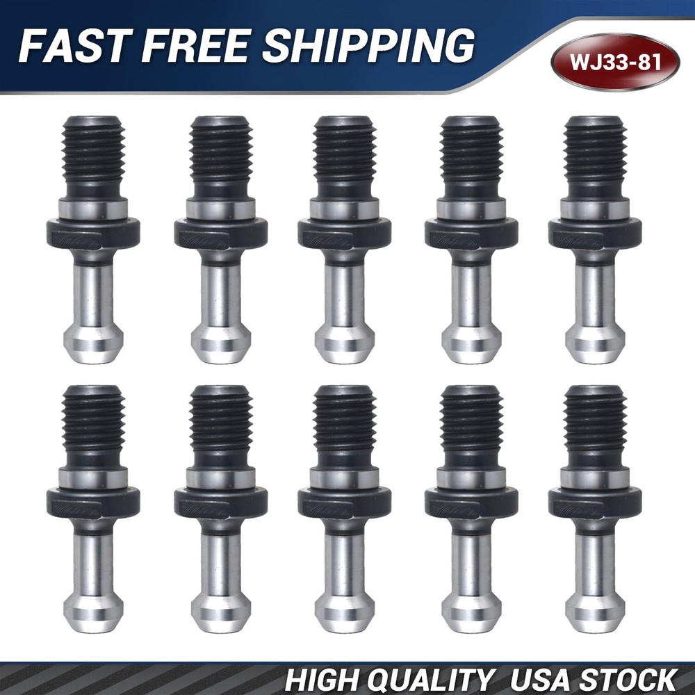 10pcs BT40 45 Degree M16 Pull Studs Retention Knob CNC Milling