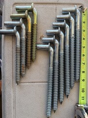 10 Fence Gate Hinge for Wooden Post Zinc Plated (4) 6.5″ & (6) 9″ – Unused