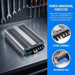 DC 18V/40V to 24V Converter 40-80A Auto Buck Boost Voltage Regulator for Car