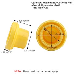 5*Replacement YELLOW SPOUT CAP Top For BLITZ Fuel GAS CAN 900302 900092 900094