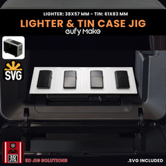 EufyMake E1 UV Printer Jig | Flip Top Lighter & Tin Case Template