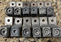 (12)- ILSCO 250KCMIL-6 MECHANICAL ALUMINUM LUGS. LOT OF TWELVE PIECES