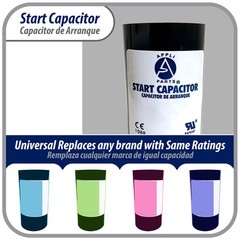 Appli Parts CON-230-250 Motor Start Capacitor 233-280 MFD uF, 250 VAC. Universal