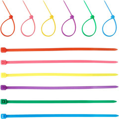 Qdishi 600Pcs Small Colored Zip Ties 6 Inch Multi-Color Zip Wire Tie for Deco Me