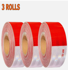 Conspicuity Tape DOT-C2 Approved Reflective Trailer Red White 2”x150’ -1 Roll
