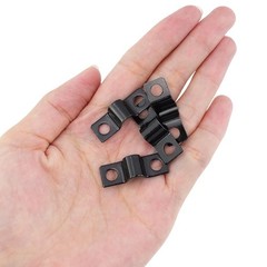 100 PCS U-Shaped Pipe Clamp, 0.24 Inch (6mm) U Bracket Clamps, Wire Shelf Loo…