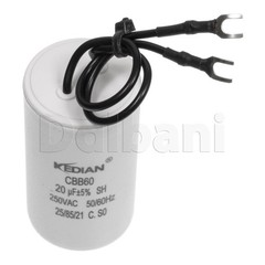 20UF 250VAC Wire Motor Run Capacitor CBB60 HVAC 30x60mm 25/85/21 20MFD 250V