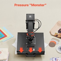 Uimoso 15 x 15 Inch Heat Press Machine for T-Shirt Sublimation and DIY Printing