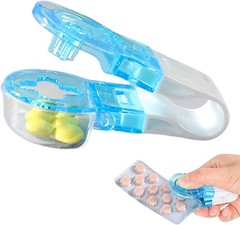1pc Blue Portable Pill Taker, Tablets Pills Blister Pack Opener