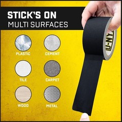 Gaffer Tape 2 Inch x 1 Pack Black Gaffing Tapes, Heavy Duty No Residue, Matte