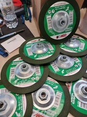 Lot Of 10 CGW Camel Grinding Wheels Ctr Whl 7×1/4×7/8 36G T27 GRN 36grit
