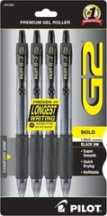 G2 Refillable and Retractable Rolling Ball Gel Pens, Bold Point, Black Ink, …