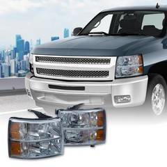 Headlights Smoked Lens Amber Silverado 1500 2500HD 3500 07-14 22853027 22853028