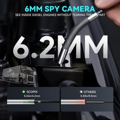 10ft/5ft SCOPIX 360° 2Way Articulating Borescope Endoscope Inspection Camera 6MM