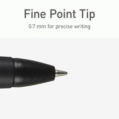 Pentonic B-RT Retractable Ballpoint Pens, 18 Count, Black Ink, 0.7 mm Fine Po…