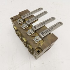 PLC SPS412B 1″ NPT x 1/2″ NPT 4 Way Brass Supply/Return Manifold Shut Off