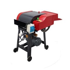 220V Hay Chopper Animals Feed Fodder Cutting Corn Straw Chaff Cutter 6 Blades