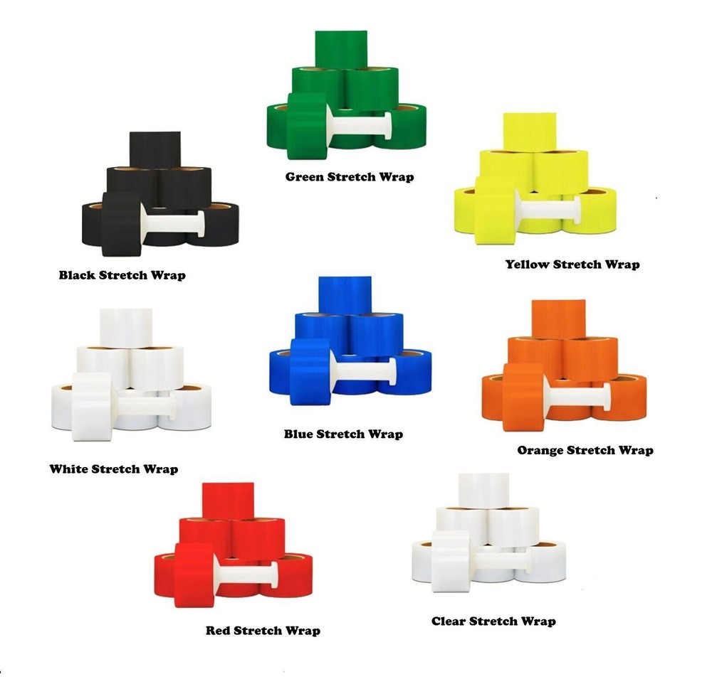Cast Narrow Banding Stretch Wrap Shrink Film Choose: Size, Gauge, Color & Rolls