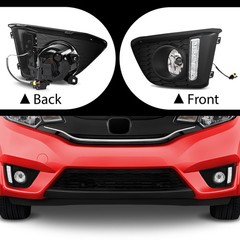 For 2014-2017 Honda Fit Jazz Halogen Front Bumper Driving Fog Lights W/Wiring US