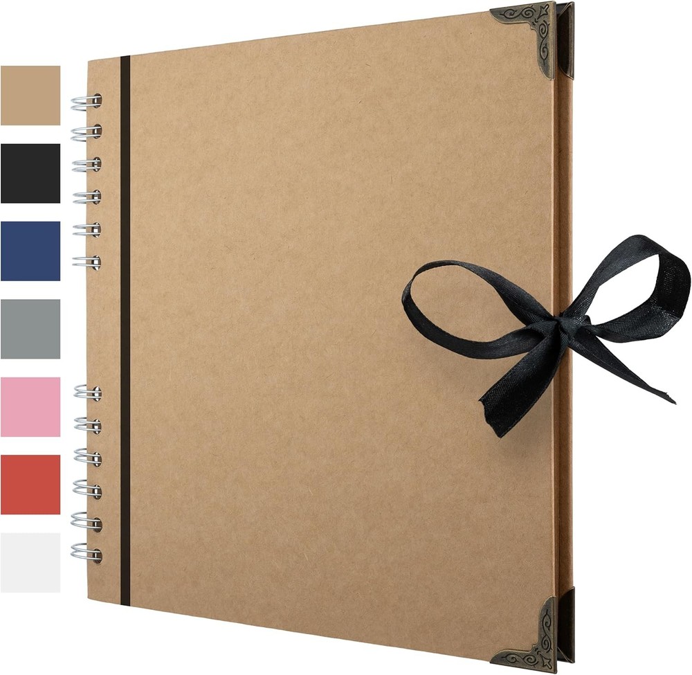 Bstorify Scrapbook Album 60 Pages (8 x 8 Inch) Brown Thick 8 x 8 Inch,