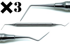 3× Dental Endo Dg16 Explorer Diagnostic Hollow Handle Double Ended Instruments