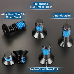 61Pcs Red Dot Sights Screws Kit Alloy Steel Flat Head Screws for Optics Mount…