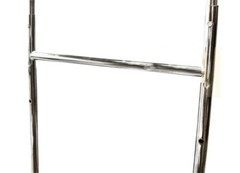 Retail Double Bar Clothes Display Rack Fixture Garment Hanger W/ Wheels