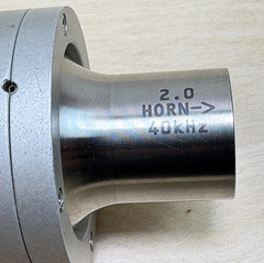 Dukane 110-3743 Titanium Ultrasonic Welding Booster, 40 kHz, 2.0 Gain