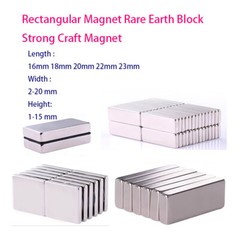 Rectangular Super Strong Magnets Length 16-23mm N35 Rare Earth NdFeB Magnet