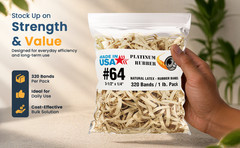 Bulk 5 Pounds – Platinum Rubber Bands #26644 Postal Size #64 (3-1/2 x 1/4″)