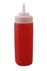 2 Piece Plastic Squeeze Mustard Ketchup Salad Dressing Condiment Set 10 Ounce