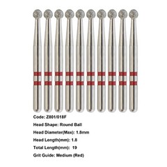 Dental Diamond Bur Zirconia Cutting Bur Round Football FG Fine Medium Grit Z856