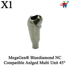 1x Dental MegaGen® Bluediamond NC Compatible Angled Multi Unit 45° Abutments