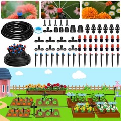 230FT Watering System for Outdoor Plants, QuickConnect Drip Irrigation Kit fo…