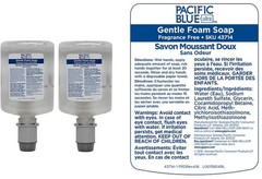 2 Refills GP Pacific Blue Ultra Gentle Foam Soap Fragrance Free 1200mL 43714