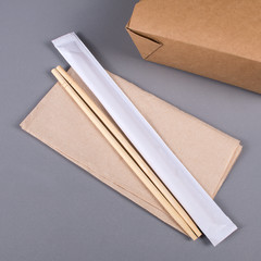 [1,000 Pairs] 9″ Individually Wrapped Bamboo Chopsticks, White