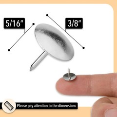 (500 Pack )Steel Thumb Tacks Sliver Thumb Tack Flat Head Push Pin