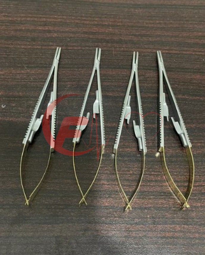 Lot of 4 HU FRIEDY Castroviejo straight Needle Holder 7″ 18cm NH5024