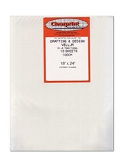 Clearprint 1000H Series 18×24 Inches Unprinted Vellum,10-Sheet Pack(CP10201222)