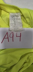 (2) OccuNomix Hi-Vis Reflective Safety Shirt Yellow/Gray Short Sleeve Size L