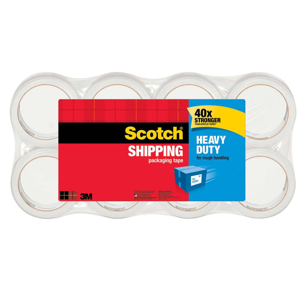 24 Roll Scotch 3M Heavy Duty Clear Packaging Shipping Tape about 2″ wide 3″ core