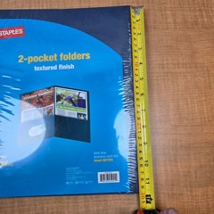 Staples Brand #907701 2-pocket Folders Textured Finish Business Card Slot 11×9