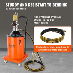 VEVOR Grease Pump Air Operated Grease Pump 5 Gallon 13 ft Hose Grease Bucket