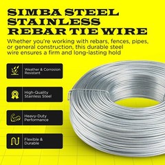 Stainless Steel Tie Wire, 16 Gauge , 3.5lb Rolls 1 – 100 Qty SIMBA STEEL