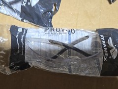 PYRAMEX PROVOQ FRAMELESS SAFETY GLASSES SOFT NOSEPIECE & RUBBER TEMPLES 5 PAIRS