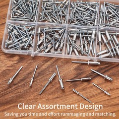 500pcs Pop Rivets Assortment Kit Aluminum Blind Rivets 14 Sizes Blind Rivet Set