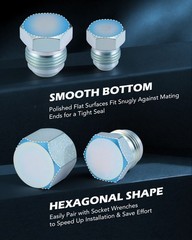 ZELCAN 64 pcs Hydraulic Hose Caps and Plugs 37° JIC Cap and Plug Kit with Case