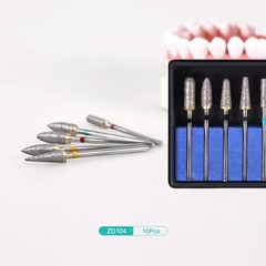 Dental Lab Polishing Burs Drills Tungsten Steel Carbide Bur HP 2.35mm 10pcs/set