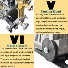 Torch Track Burner Gas Cutting Machine 110V Steel Cutter Welder Beveller
